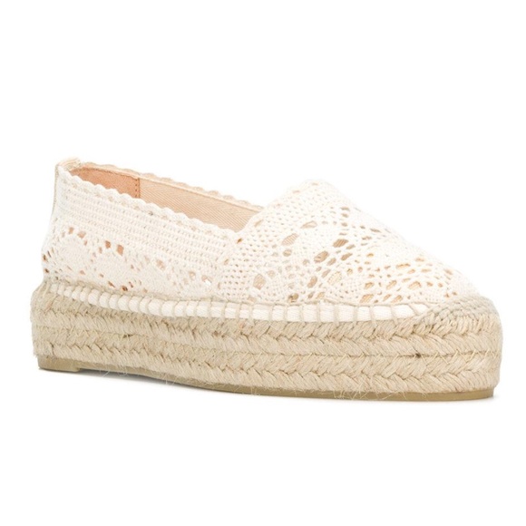 Castaner Shoes - Castañer Kenda Crocheted Cotton Platform Espadrilles Size 38